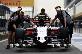 Sahara Force India F1 VJM09 of Sergio Perez (MEX) Sahara Force India F1. 14.04.2016. Formula 1 World Championship, Rd 3, Chinese Grand Prix, Shanghai, China, Preparation Day.