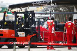 Ferrari prepare in the pits. 14.04.2016. Formula 1 World Championship, Rd 3, Chinese Grand Prix, Shanghai, China, Preparation Day.
