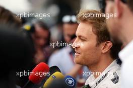 Nico Rosberg (GER) Mercedes AMG F1 with the media. 14.04.2016. Formula 1 World Championship, Rd 3, Chinese Grand Prix, Shanghai, China, Preparation Day.