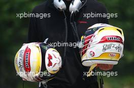 Helmets for Lewis Hamilton (GBR) Mercedes AMG F1. 14.04.2016. Formula 1 World Championship, Rd 3, Chinese Grand Prix, Shanghai, China, Preparation Day.