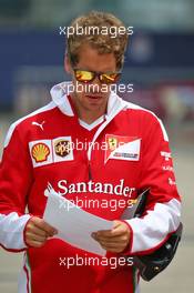 Sebastian Vettel (GER) Ferrari. 14.04.2016. Formula 1 World Championship, Rd 3, Chinese Grand Prix, Shanghai, China, Preparation Day.