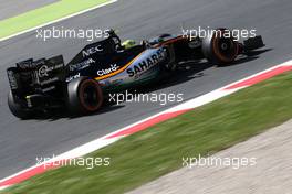 Sergio Perez (MEX), Sahara Force India  13.05.2016. Formula 1 World Championship, Rd 5, Spanish Grand Prix, Barcelona, Spain, Practice Day.
