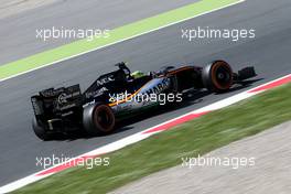 Sergio Perez (MEX), Sahara Force India  13.05.2016. Formula 1 World Championship, Rd 5, Spanish Grand Prix, Barcelona, Spain, Practice Day.