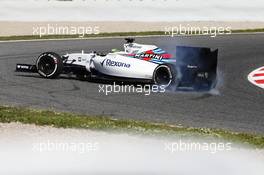 Felipe Massa (BRA) Williams FW38 spins. 13.05.2016. Formula 1 World Championship, Rd 5, Spanish Grand Prix, Barcelona, Spain, Practice Day.