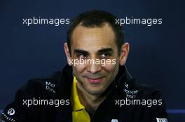 Cyril Abiteboul (FRA) Renault Sport F1 Managing Director in the FIA Press Conference. 13.05.2016. Formula 1 World Championship, Rd 5, Spanish Grand Prix, Barcelona, Spain, Practice Day.