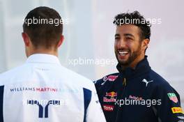 (L to R): Paul di Resta (GBR) Williams Reserve Driver with Daniel Ricciardo (AUS) Red Bull Racing. 13.05.2016. Formula 1 World Championship, Rd 5, Spanish Grand Prix, Barcelona, Spain, Practice Day.