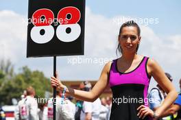 Grid girl. 15.05.2016. Formula 1 World Championship, Rd 5, Spanish Grand Prix, Barcelona, Spain, Race Day.