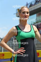 Grid girl. 15.05.2016. Formula 1 World Championship, Rd 5, Spanish Grand Prix, Barcelona, Spain, Race Day.