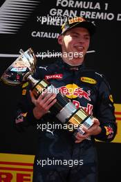 1st place Max Verstappen (NLD) Red Bull Racing RB12. 15.05.2016. Formula 1 World Championship, Rd 5, Spanish Grand Prix, Barcelona, Spain, Race Day.