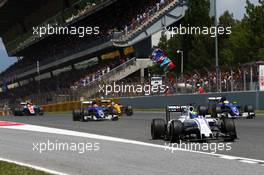 Felipe Massa (BRA) Williams FW38 at the start of the race. 15.05.2016. Formula 1 World Championship, Rd 5, Spanish Grand Prix, Barcelona, Spain, Race Day.