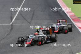Esteban Gutierrez (MEX), Haas F1 Team and Romain Grosjean (FRA), Haas F1 Team  15.05.2016. Formula 1 World Championship, Rd 5, Spanish Grand Prix, Barcelona, Spain, Race Day.