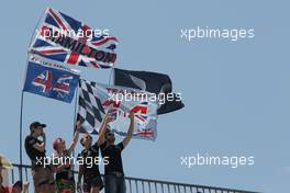 Lewis Hamilton (GBR) Mercedes AMG F1 fans and flags. 15.05.2016. Formula 1 World Championship, Rd 5, Spanish Grand Prix, Barcelona, Spain, Race Day.
