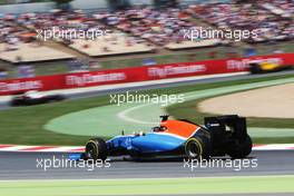 Pascal Wehrlein (GER) Manor Racing MRT05. 15.05.2016. Formula 1 World Championship, Rd 5, Spanish Grand Prix, Barcelona, Spain, Race Day.