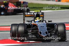 Sergio Perez (MEX) Sahara Force India F1 VJM09. 14.05.2016. Formula 1 World Championship, Rd 5, Spanish Grand Prix, Barcelona, Spain, Qualifying Day.