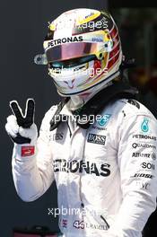 Pole for Lewis Hamilton (GBR) Mercedes Petronas AMG F1. 14.05.2016. Formula 1 World Championship, Rd 5, Spanish Grand Prix, Barcelona, Spain, Qualifying Day.