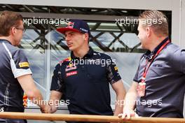 Max Verstappen (NLD) Red Bull Racing with his father Jos Verstappen (NLD). 12.05.2016. Formula 1 World Championship, Rd 5, Spanish Grand Prix, Barcelona, Spain, Preparation Day.