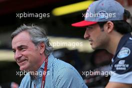 Carlos Sainz (ESP) and Carlos Sainz (ESP), Scuderia Toro Rosso  12.05.2016. Formula 1 World Championship, Rd 5, Spanish Grand Prix, Barcelona, Spain, Preparation Day.