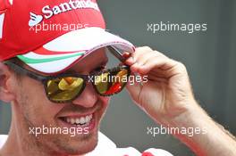 Sebastian Vettel (GER) Ferrari. 12.05.2016. Formula 1 World Championship, Rd 5, Spanish Grand Prix, Barcelona, Spain, Preparation Day.