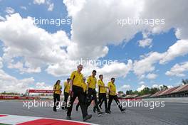Esteban Ocon (FRA), Third Driver, Renault Sport F1 Team and Jolyon Palmer (GBR), Renault Sport F1 Team  12.05.2016. Formula 1 World Championship, Rd 5, Spanish Grand Prix, Barcelona, Spain, Preparation Day.