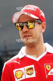 Sebastian Vettel (GER) Ferrari. 12.05.2016. Formula 1 World Championship, Rd 5, Spanish Grand Prix, Barcelona, Spain, Preparation Day.