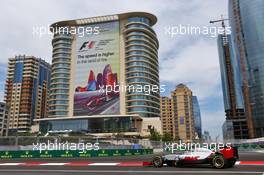Romain Grosjean (FRA) Haas F1 Team VF-16. 17.06.2016. Formula 1 World Championship, Rd 8, European Grand Prix, Baku Street Circuit, Azerbaijan, Practice Day.