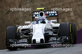 Valtteri Bottas (FIN) Williams FW38. 17.06.2016. Formula 1 World Championship, Rd 8, European Grand Prix, Baku Street Circuit, Azerbaijan, Practice Day.