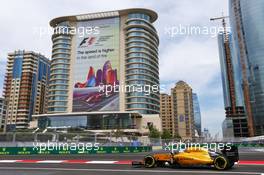 Kevin Magnussen (DEN) Renault Sport F1 Team RS16. 17.06.2016. Formula 1 World Championship, Rd 8, European Grand Prix, Baku Street Circuit, Azerbaijan, Practice Day.