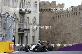 Sergio Perez (MEX) Sahara Force India F1 VJM09. 17.06.2016. Formula 1 World Championship, Rd 8, European Grand Prix, Baku Street Circuit, Azerbaijan, Practice Day.