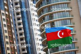 Azerbaijan flag. 17.06.2016. Formula 1 World Championship, Rd 8, European Grand Prix, Baku Street Circuit, Azerbaijan, Practice Day.
