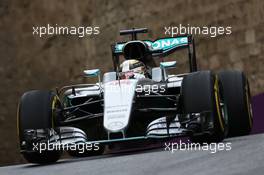 Lewis Hamilton (GBR) Mercedes AMG F1 W07 Hybrid. 17.06.2016. Formula 1 World Championship, Rd 8, European Grand Prix, Baku Street Circuit, Azerbaijan, Practice Day.