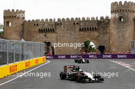 Nico Hulkenberg (GER) Sahara Force India F1 VJM09. 17.06.2016. Formula 1 World Championship, Rd 8, European Grand Prix, Baku Street Circuit, Azerbaijan, Practice Day.