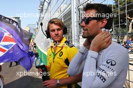Jolyon Palmer (GBR) Renault Sport F1 Team on the grid. 19.06.2016. Formula 1 World Championship, Rd 8, European Grand Prix, Baku Street Circuit, Azerbaijan, Race Day.