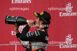 3rd place Sergio Perez (MEX) Force India F1 VJM09. 19.06.2016. Formula 1 World Championship, Rd 8, European Grand Prix, Baku Street Circuit, Azerbaijan, Race Day.