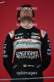 3rd place Sergio Perez (MEX) Force India F1 VJM09. 19.06.2016. Formula 1 World Championship, Rd 8, European Grand Prix, Baku Street Circuit, Azerbaijan, Race Day.