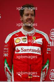 2nd place Sebastian Vettel (GER) Scuderia Ferrari. 19.06.2016. Formula 1 World Championship, Rd 8, European Grand Prix, Baku Street Circuit, Azerbaijan, Race Day.