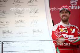 2nd place Sebastian Vettel (GER) Scuderia Ferrari SF16-H. 19.06.2016. Formula 1 World Championship, Rd 8, European Grand Prix, Baku Street Circuit, Azerbaijan, Race Day.