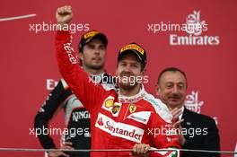2nd place Sebastian Vettel (GER) Scuderia Ferrari SF16-H. 19.06.2016. Formula 1 World Championship, Rd 8, European Grand Prix, Baku Street Circuit, Azerbaijan, Race Day.