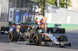 Nico Hulkenberg (GER) Sahara Force India F1 VJM09. 19.06.2016. Formula 1 World Championship, Rd 8, European Grand Prix, Baku Street Circuit, Azerbaijan, Race Day.