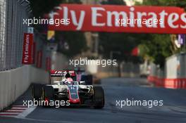 Romain Grosjean (FRA) Haas F1 Team VF-16. 19.06.2016. Formula 1 World Championship, Rd 8, European Grand Prix, Baku Street Circuit, Azerbaijan, Race Day.