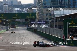 Romain Grosjean (FRA) Haas F1 Team VF-16. 19.06.2016. Formula 1 World Championship, Rd 8, European Grand Prix, Baku Street Circuit, Azerbaijan, Race Day.