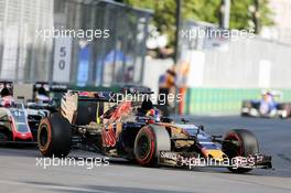 Daniil Kvyat (RUS) Scuderia Toro Rosso STR11. 19.06.2016. Formula 1 World Championship, Rd 8, European Grand Prix, Baku Street Circuit, Azerbaijan, Race Day.
