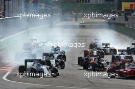 Felipe Massa (BRA) Williams FW38 at the start of the race. 19.06.2016. Formula 1 World Championship, Rd 8, European Grand Prix, Baku Street Circuit, Azerbaijan, Race Day.