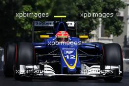 Felipe Nasr (BRA) Sauber C35. 18.06.2016. Formula 1 World Championship, Rd 8, European Grand Prix, Baku Street Circuit, Azerbaijan, Qualifying Day.