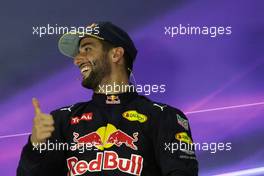 Daniel Ricciardo (AUS) Red Bull Racing in the FIA Press Conference. 18.06.2016. Formula 1 World Championship, Rd 8, European Grand Prix, Baku Street Circuit, Azerbaijan, Qualifying Day.