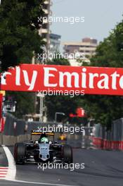 Nico Hulkenberg (GER) Sahara Force India F1 VJM09. 18.06.2016. Formula 1 World Championship, Rd 8, European Grand Prix, Baku Street Circuit, Azerbaijan, Qualifying Day.