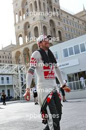 Romain Grosjean (FRA) Haas F1 Team. 18.06.2016. Formula 1 World Championship, Rd 8, European Grand Prix, Baku Street Circuit, Azerbaijan, Qualifying Day.