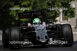 Nico Hulkenberg (GER) Sahara Force India F1 VJM09. 18.06.2016. Formula 1 World Championship, Rd 8, European Grand Prix, Baku Street Circuit, Azerbaijan, Qualifying Day.