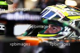 Sergio Perez (MEX) Sahara Force India F1 VJM09. 18.06.2016. Formula 1 World Championship, Rd 8, European Grand Prix, Baku Street Circuit, Azerbaijan, Qualifying Day.
