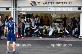 Valtteri Bottas (FIN) Williams FW38 in the pits. 18.06.2016. Formula 1 World Championship, Rd 8, European Grand Prix, Baku Street Circuit, Azerbaijan, Qualifying Day.