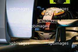 Lewis Hamilton (GBR) Mercedes AMG F1 W07 Hybrid. 18.06.2016. Formula 1 World Championship, Rd 8, European Grand Prix, Baku Street Circuit, Azerbaijan, Qualifying Day.